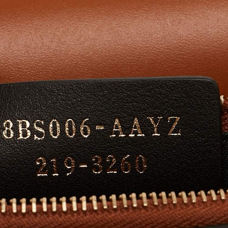 Pre Owned Fendi Brown Leather Logo Embossed Wallet On Chain