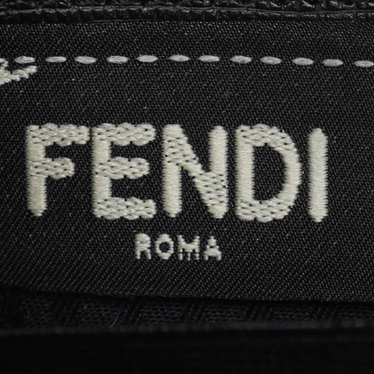 Pre Owned Fendi Black Leather 2Jours Continental Wallet