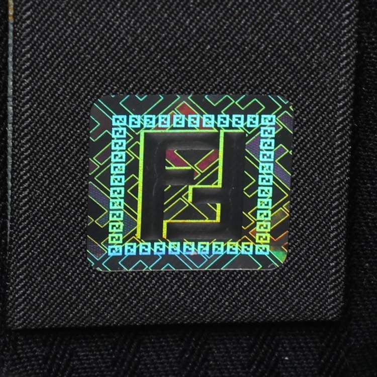Pre Owned Fendi Black Leather 2Jours Continental Wallet