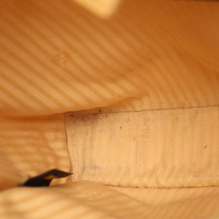 Pre Owned Fendi Yellow Patent Leather Small 2Jours Tote
