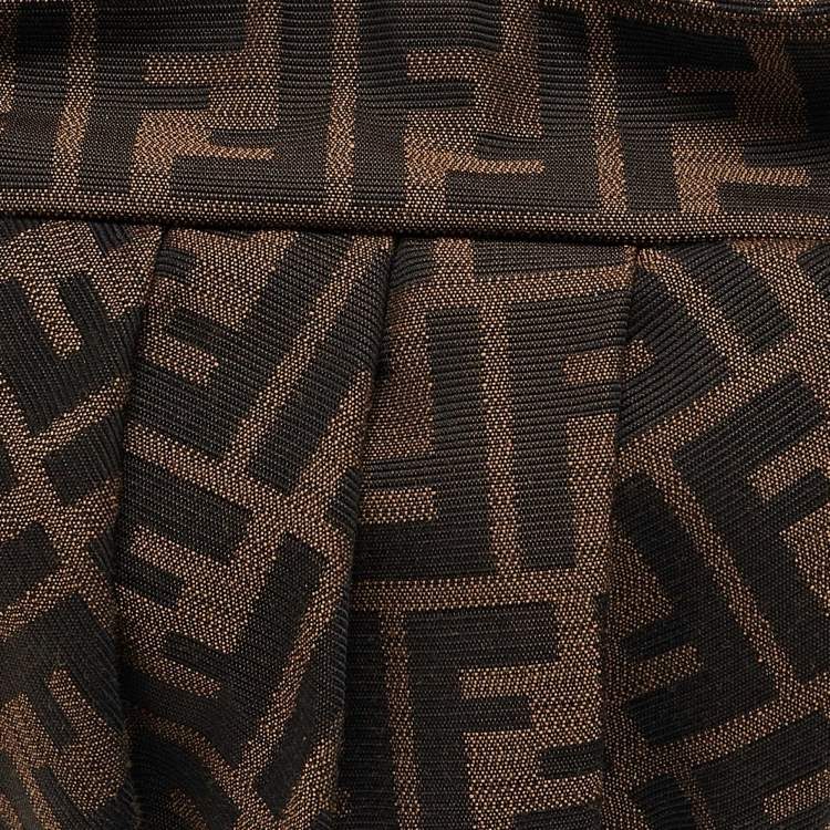 Pre Owned Fendi Tobacco Zucca Canvas Mini Chef Hobo