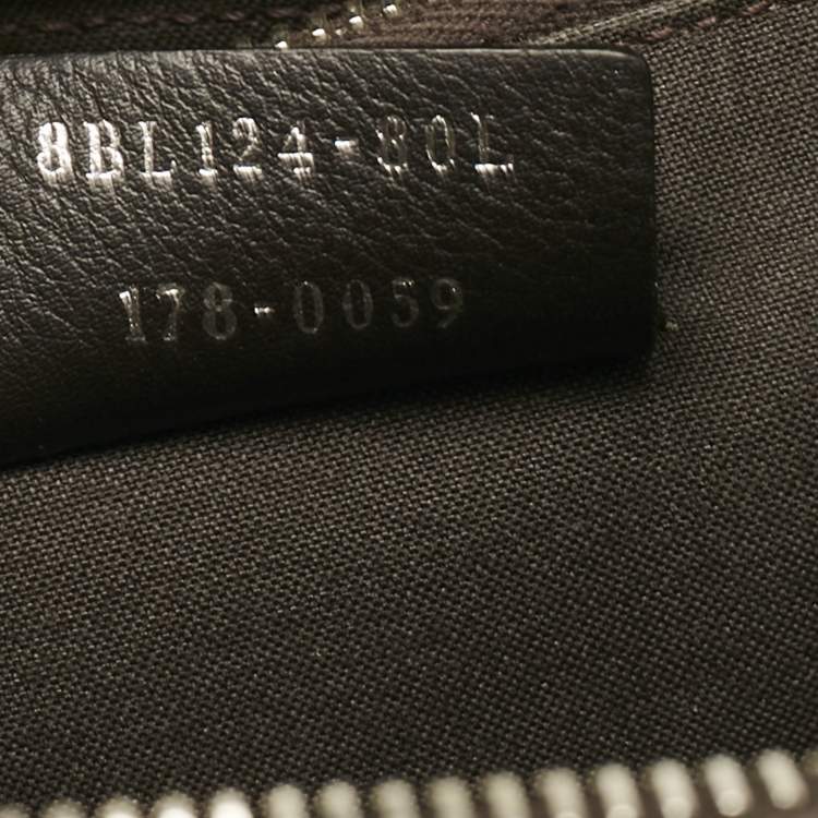 Pre Owned Fendi Navy Blue/Beige Leather and Python Small By The Way Bag