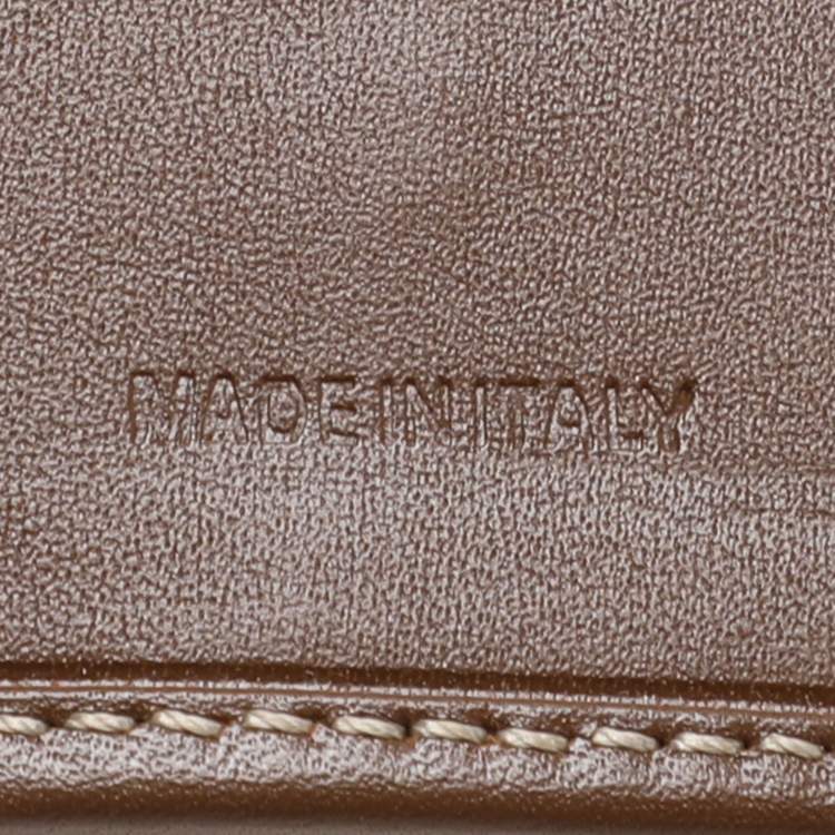 Pre Owned Fendi Tobacco Zucchino Canvas and Leather Trifold Wallet