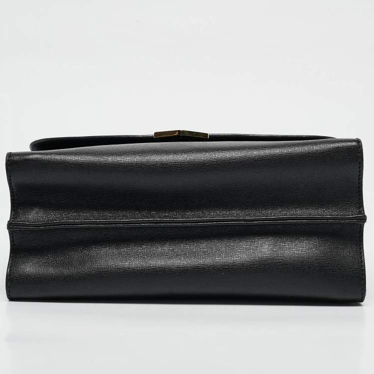 Pre Owned Fendi Black Leather Small Demi Jour Top Handle Bag