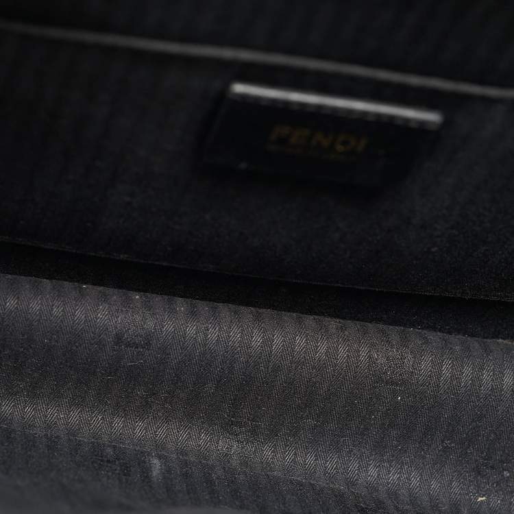 Pre Owned Fendi Black Leather Small Demi Jour Top Handle Bag