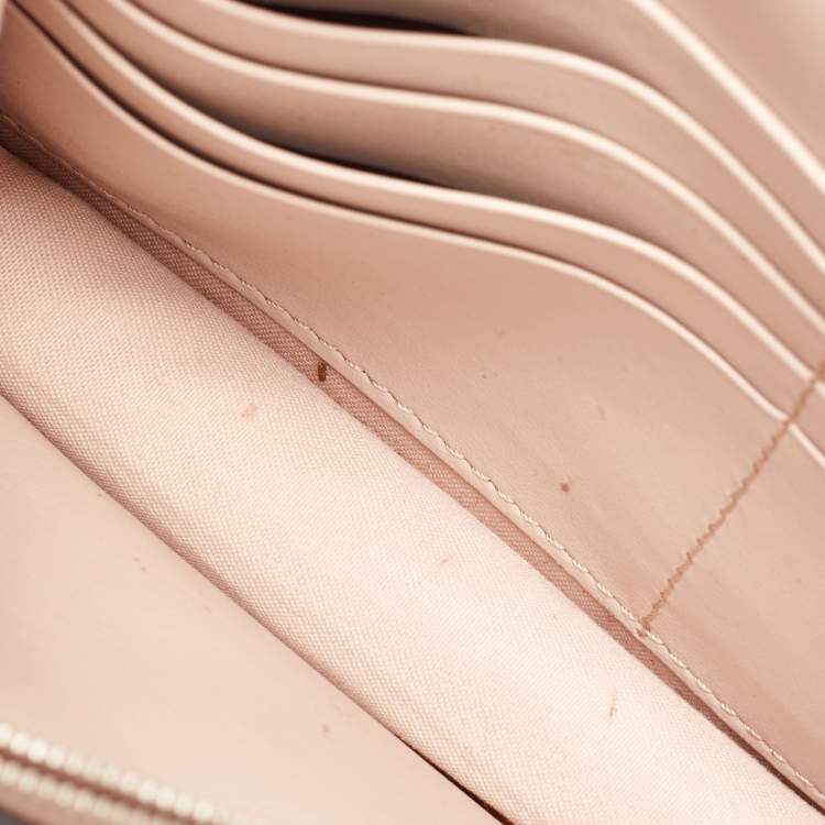 Pre Owned Fendi Blush Pink Leather F is Fendi Medium Envelope Wallet On Chain