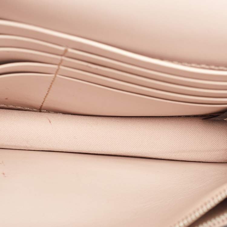 Pre Owned Fendi Blush Pink Leather F is Fendi Medium Envelope Wallet On Chain