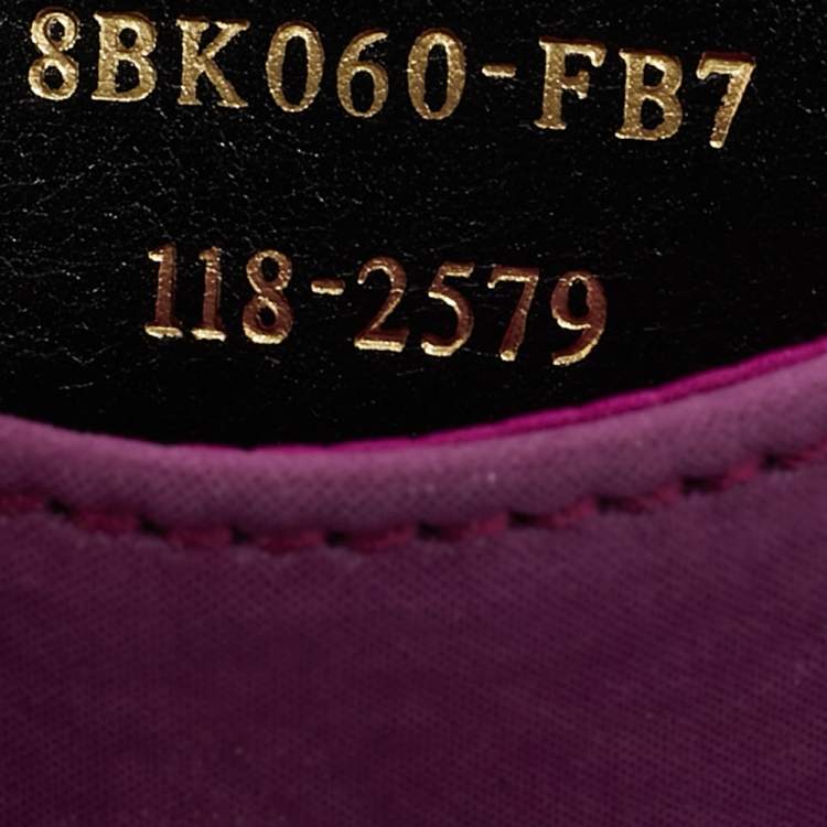 Pre Owned Fendi Purple Iridescent Nubuck Mini Baguette Bag