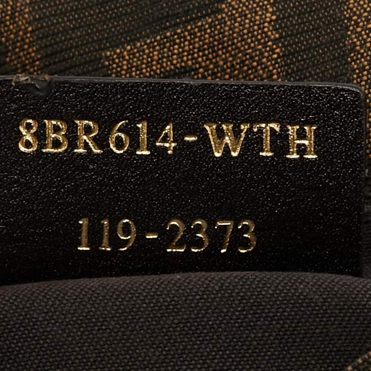 Pre Owned Fendi Tobacco Zucca Canvas and Patent Leather Mia Flap Bag