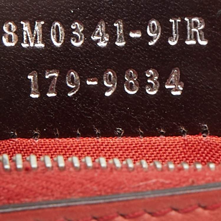 Pre Owned Fendi Brick Leather Zip Pouch