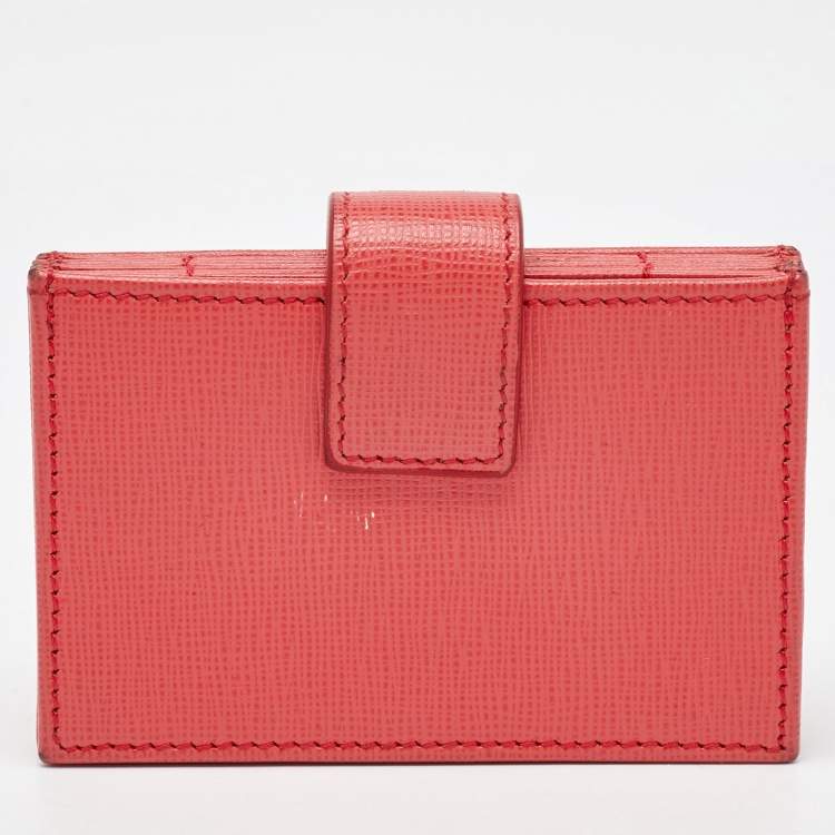 Pre Owned Fendi Multicolor Leather Elite Accordion Card Case