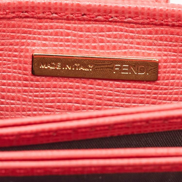 Pre Owned Fendi Multicolor Leather Elite Accordion Card Case