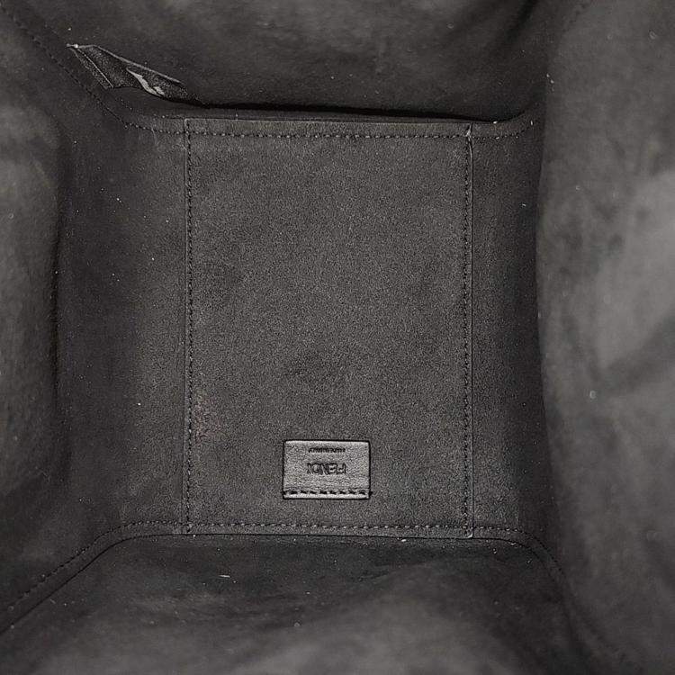 Pre Owned Fendi Black Leather Origami Mini Shoulder Bag