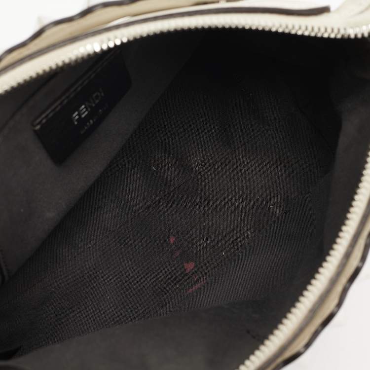 Pre Owned Fendi Multicolor Leather Mini By The Way Studded Flower Crossbody Bag            