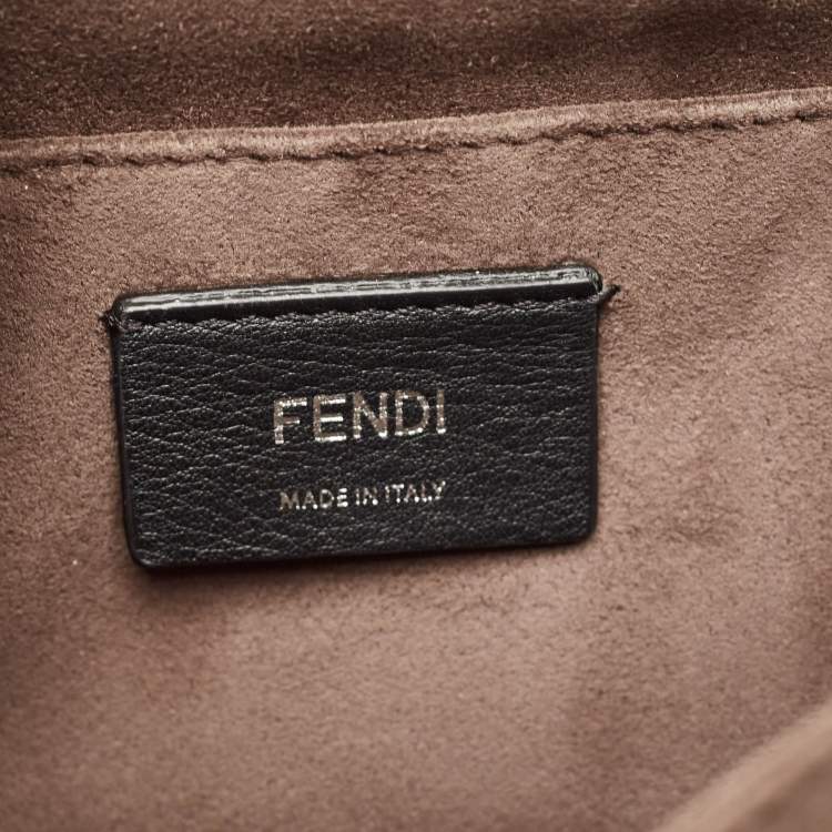 Pre Owned Fendi Multicolor Leather and Python Medium Kan I Top Handle Bag