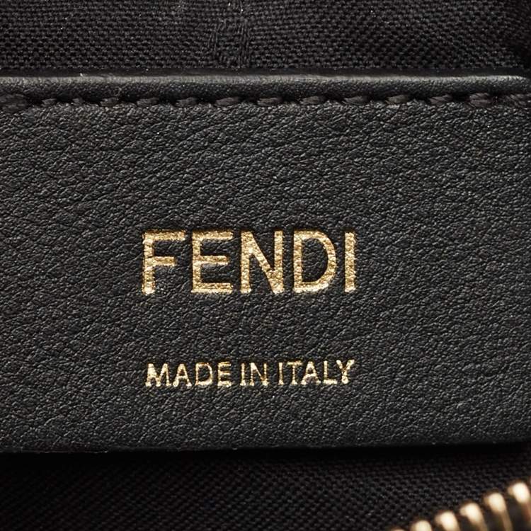 Pre Owned Fendi Brown/Black FF Leather F is Fendi Wallet On Chain