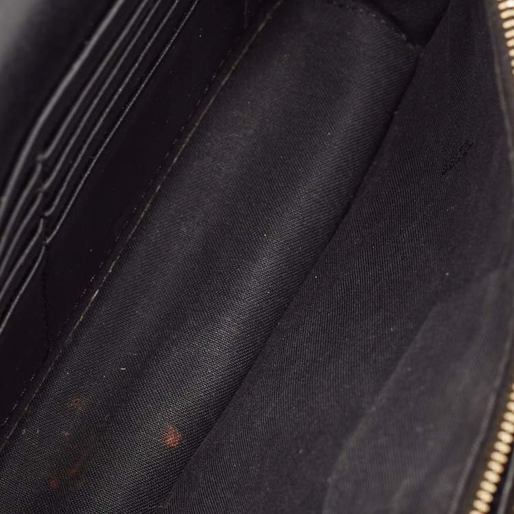 Pre Owned Fendi Brown/Black FF Leather F is Fendi Wallet On Chain