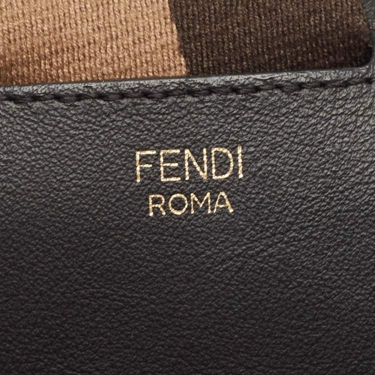 Pre Owned Fendi Black Leather Mini Guitar Bag