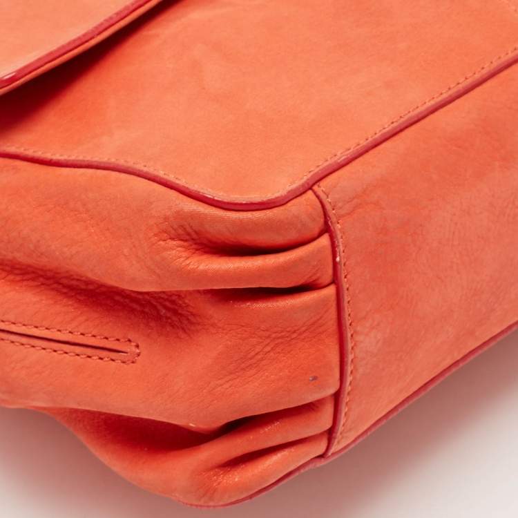 مملوكة مسبقًا Fendi Orange Nubuck Leather Mama Baguette Bag