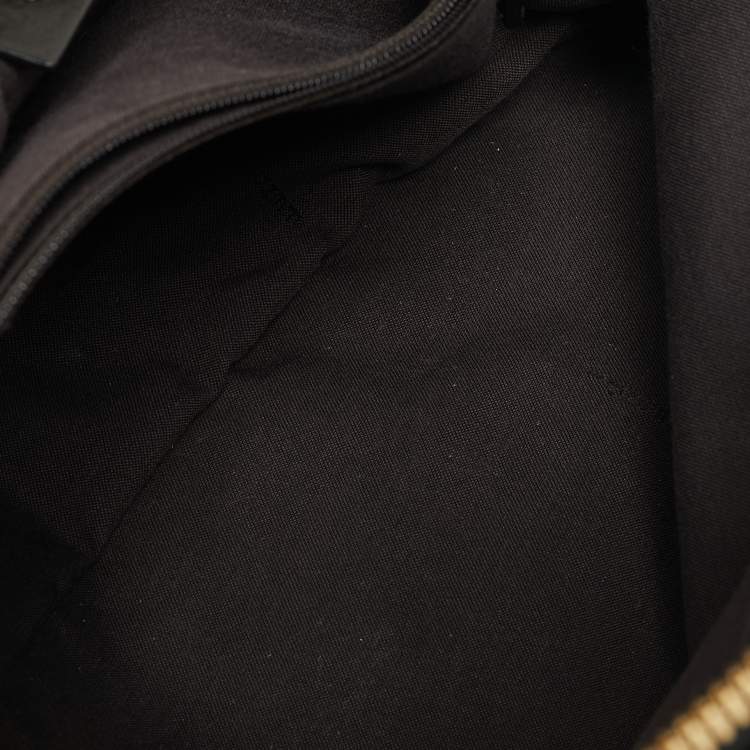 Pre Owned Fendi Black Pebbled Leather Large Chameleon Satchel