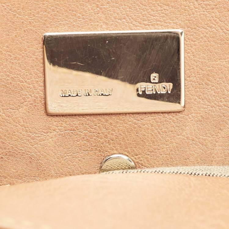 Pre Owned Fendi Brown Leather Large Mia Shoulder Bag