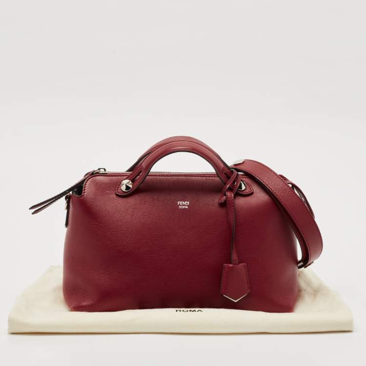 Pre Owned Fendi Red Leather Small By The Way Bag