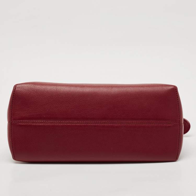 Pre Owned Fendi Red Leather Small By The Way Bag