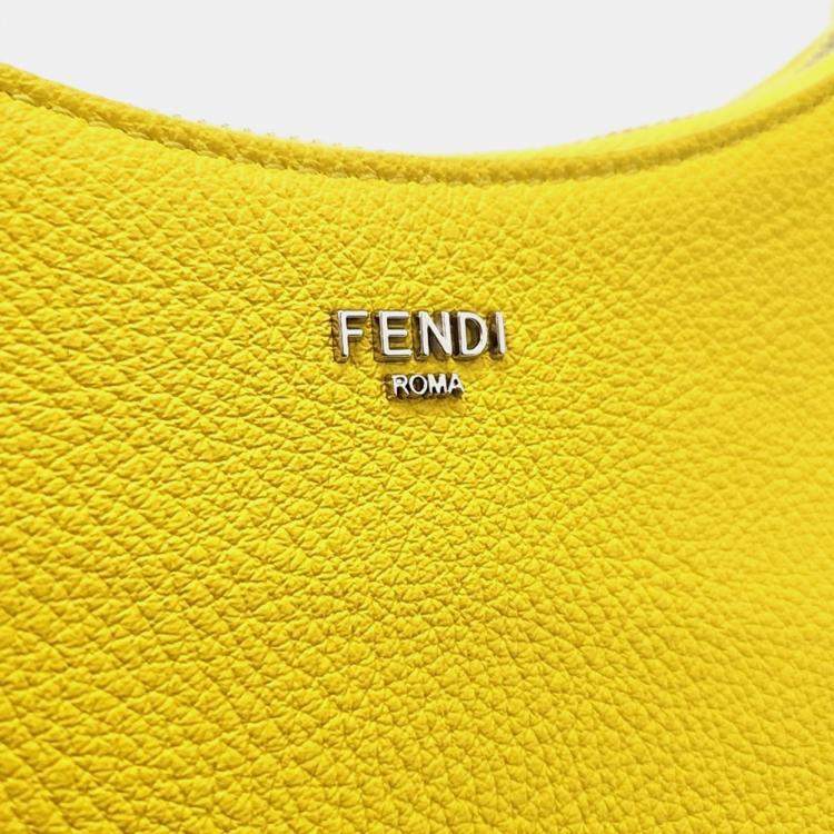 Pre Owned Fendi Yellow Leather Fendessence Mini Hobo Bag