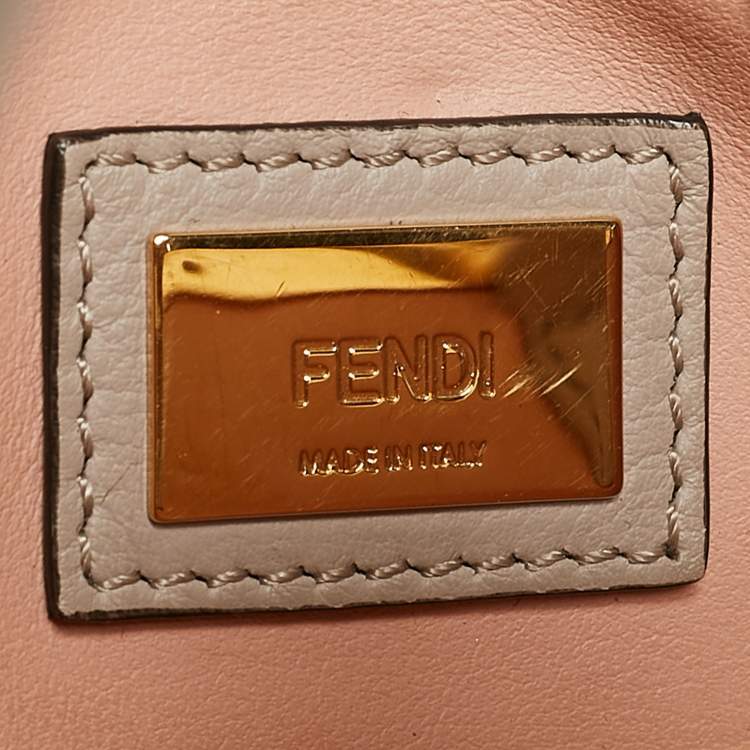 Pre Owned Fendi Light Beige Leather Small 2Jours Tote