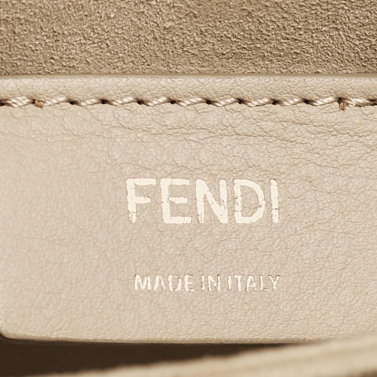 Pre Owned Fendi Brown/Black FF Embossed Leather Kan U Shoulder Bag