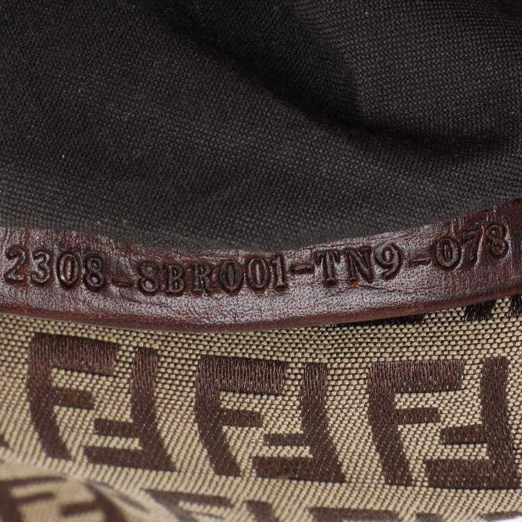 Pre Owned Fendi Brown Zucca Canvas and Leather Mama Forever Shoulder Bag