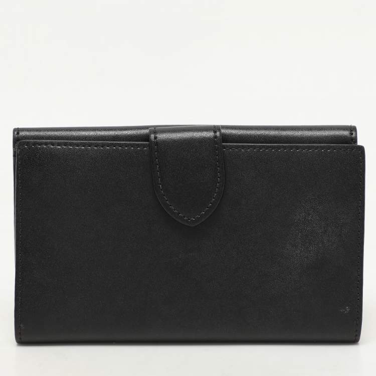 Pre Owned Fendi Black Leather By The Way Bifold Wallet