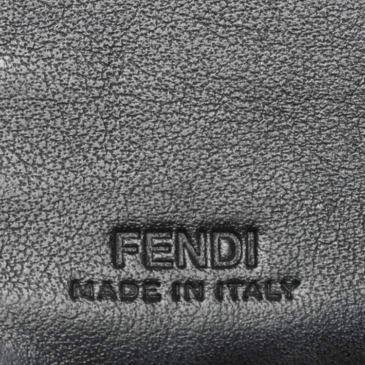 Pre Owned Fendi Black Leather By The Way Bifold Wallet