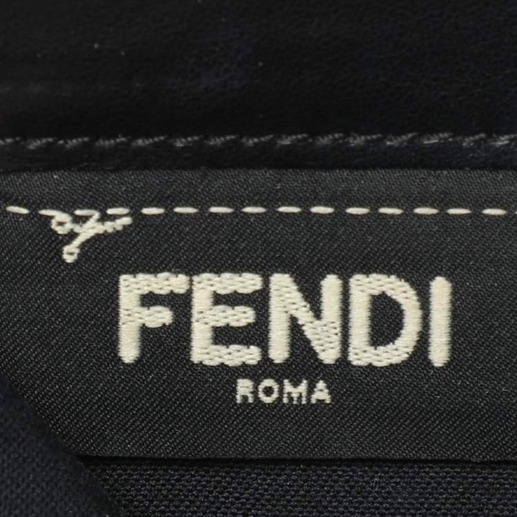 Pre Owned Fendi Black Leather By The Way Bifold Wallet
