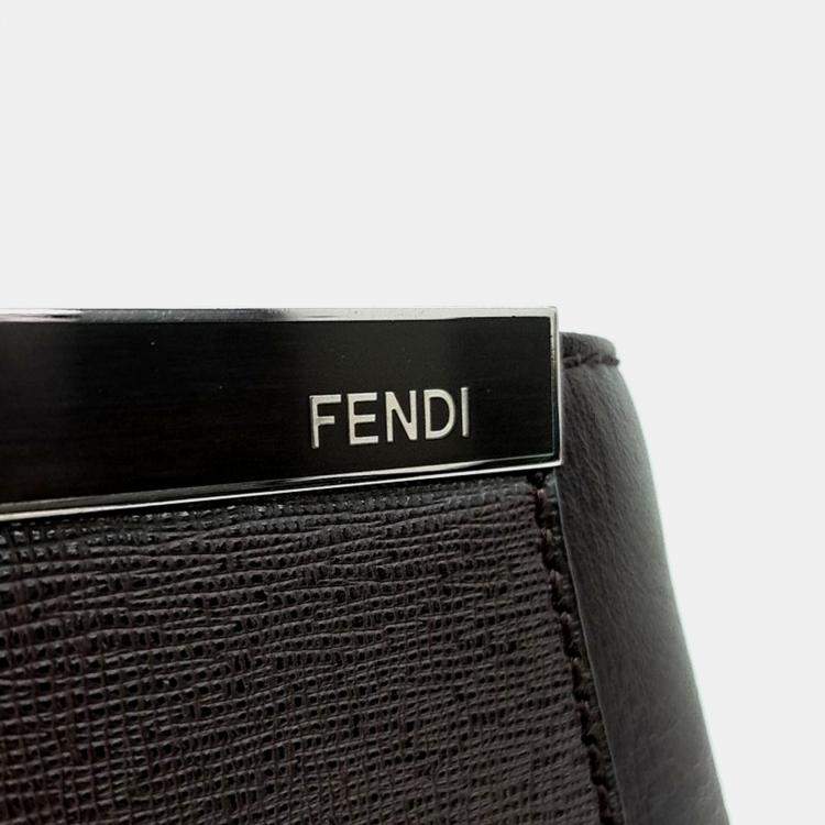 Pre Owned Fendi Brown Leather Toujour Medium Satchel Bag