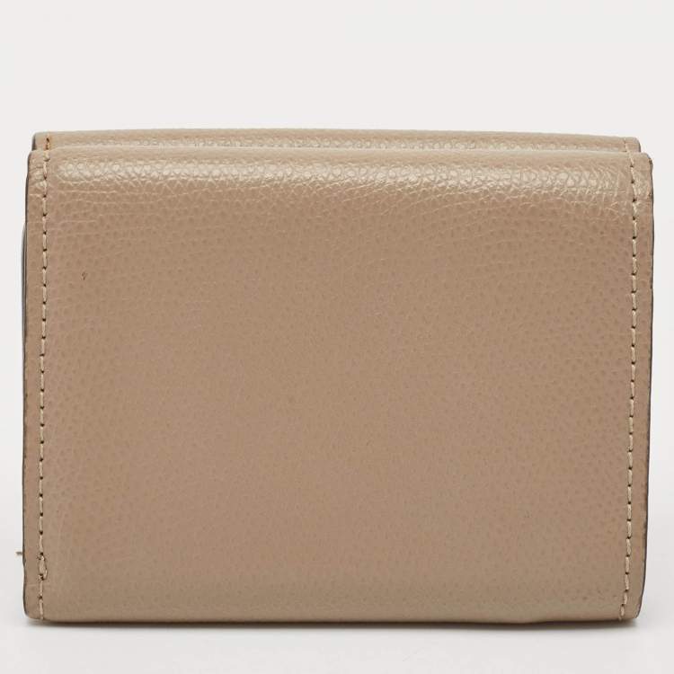 Pre Owned Fendi Beige Leather F is Fendi Trifold Wallet