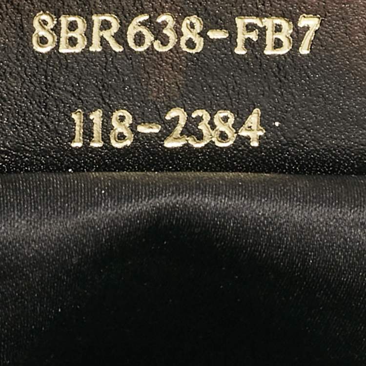 Pre Owned Fendi Black Shimmer Leather Large Mama Forever Flap Shoulder Bag