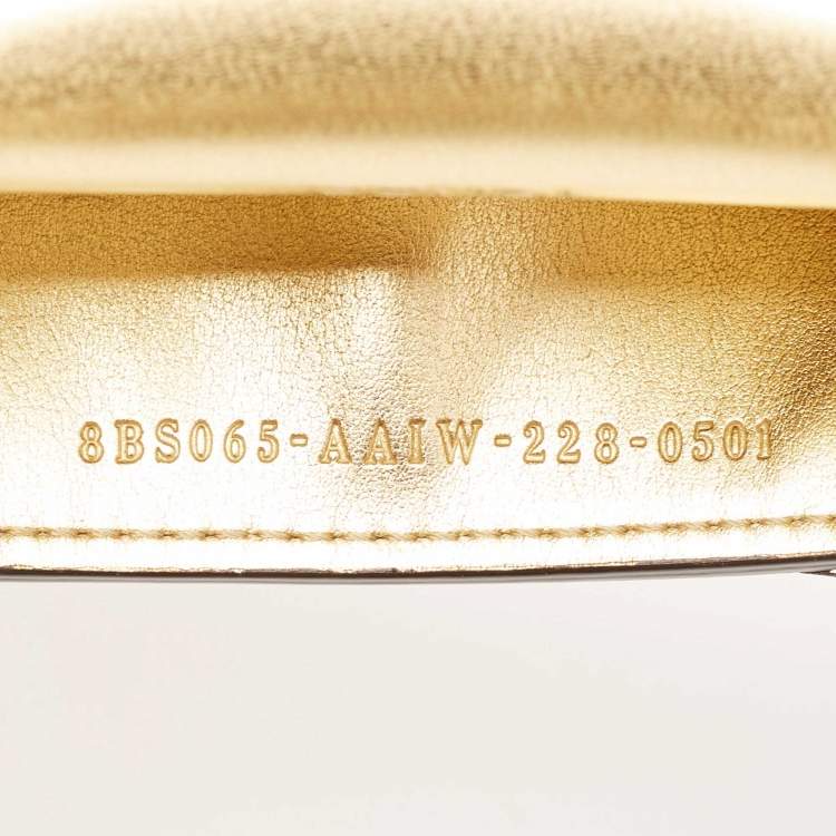 Pre Owned Fendi Peach Leather Mini Cookie Bag