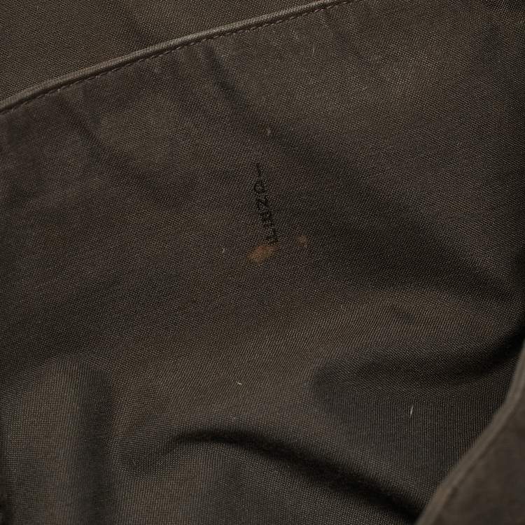 Pre Owned Fendi Beige/Brown Zuchinno Fabric and Leather Forever Flap Tote