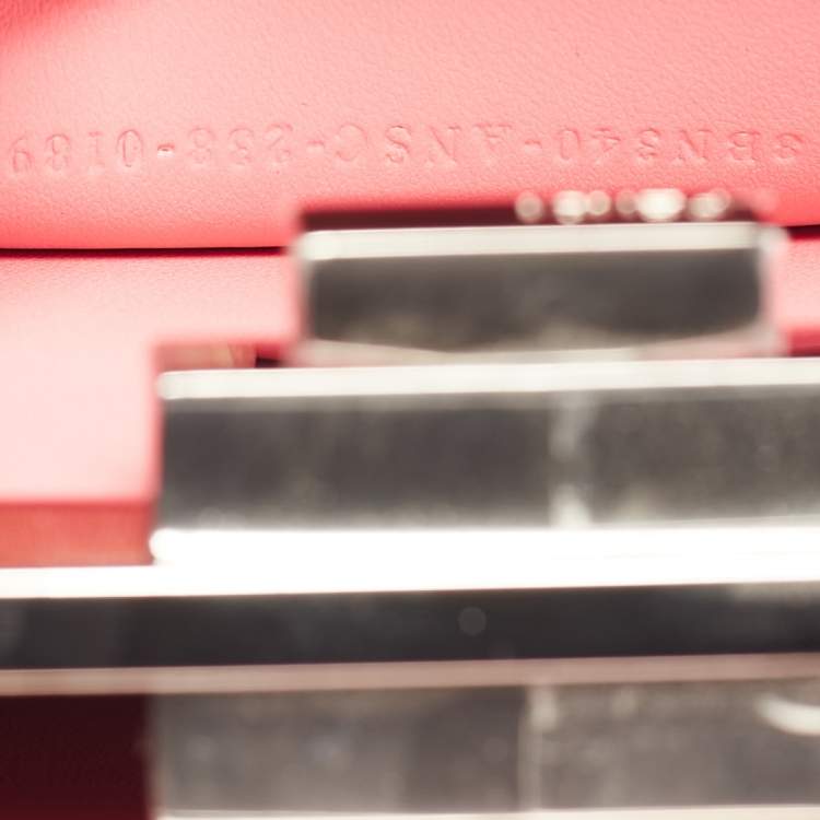 Pre Owned Fendi Pink Patent Leather Medium Peekaboo Cut Bag