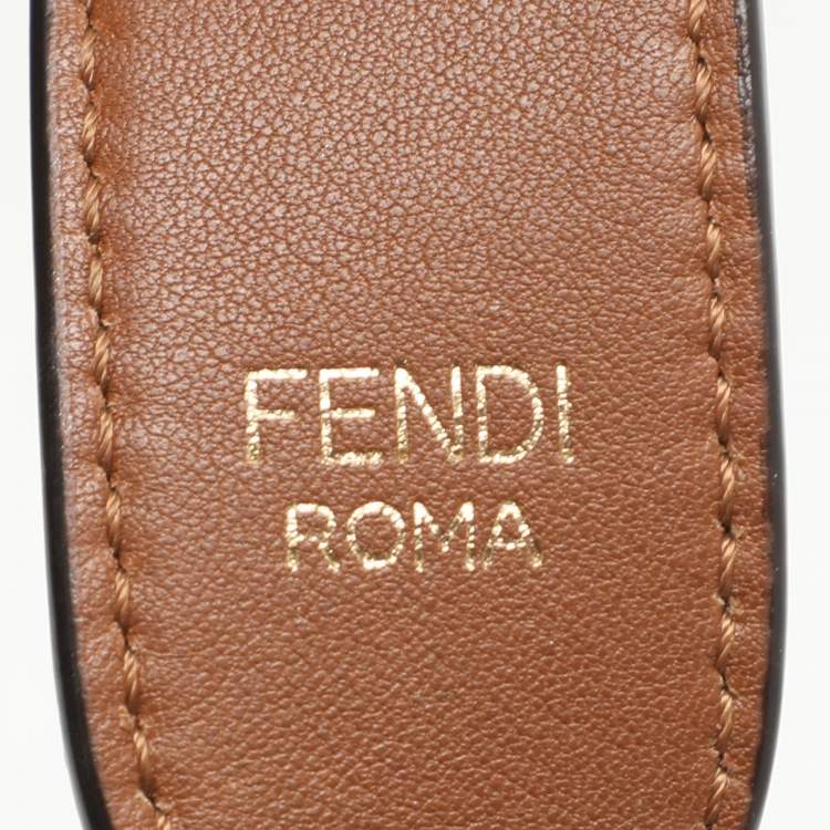 Pre Owned Fendi Brown Leather Mini Mon Tresor Drawstring Bucket Bag
