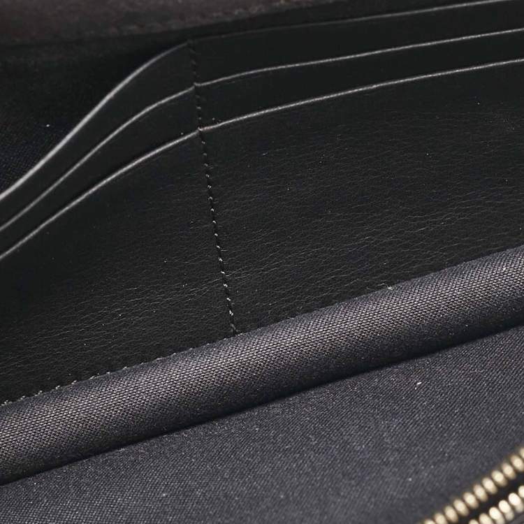 Pre Owned Fendi Black Leather Tube Wallet on Chain