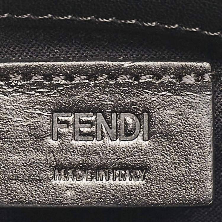 Pre Owned Fendi Black Leather Tube Wallet on Chain