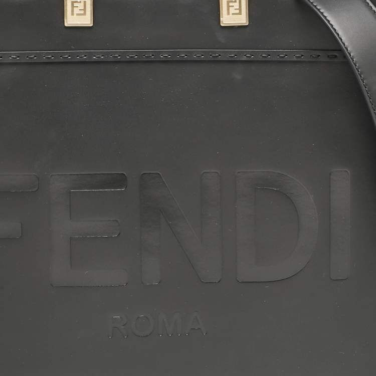Pre Owned Fendi Black Leather Medium Sunshine Shopper Tote