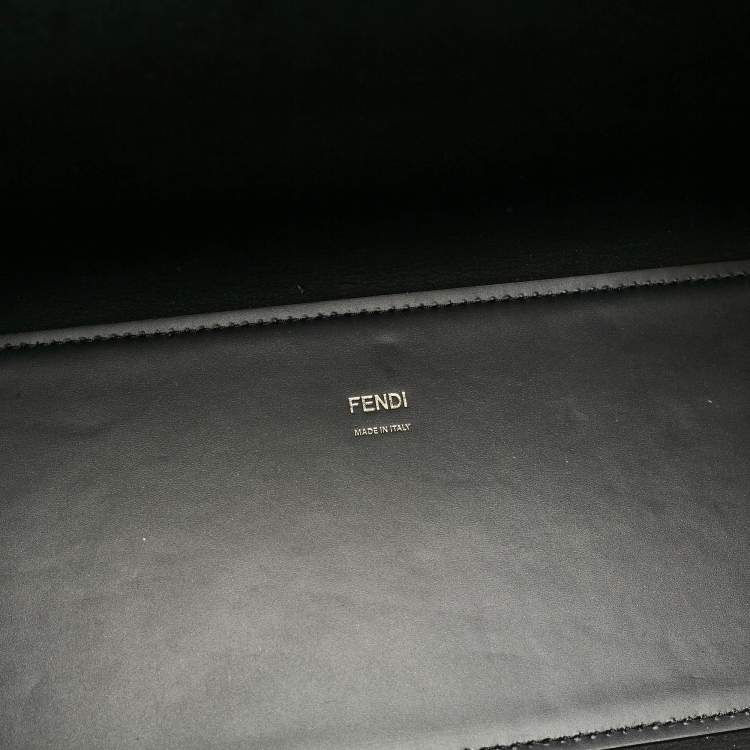 Pre Owned Fendi Black Leather Medium Sunshine Shopper Tote