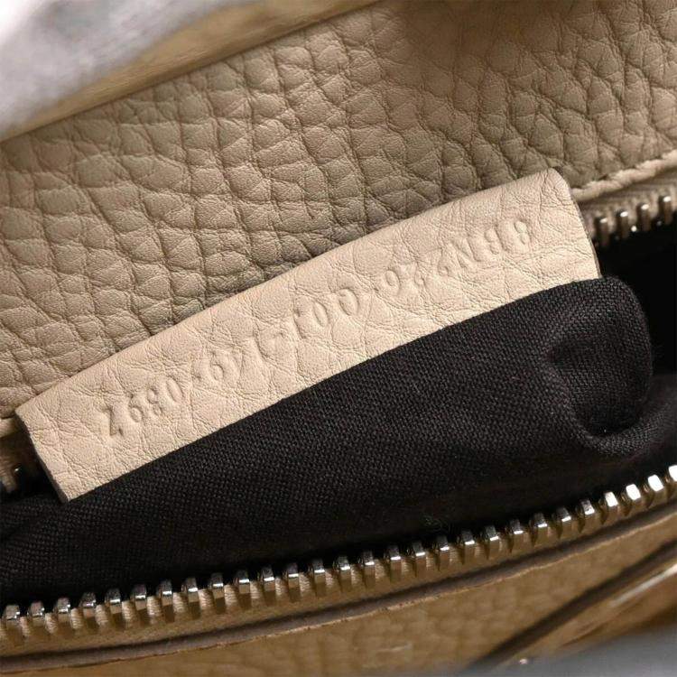 Pre Owned Fendi Gray Leather Peekaboo Handbag