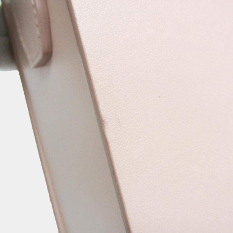Pre Owned Fendi Pink Leather Box Shoulder Bag