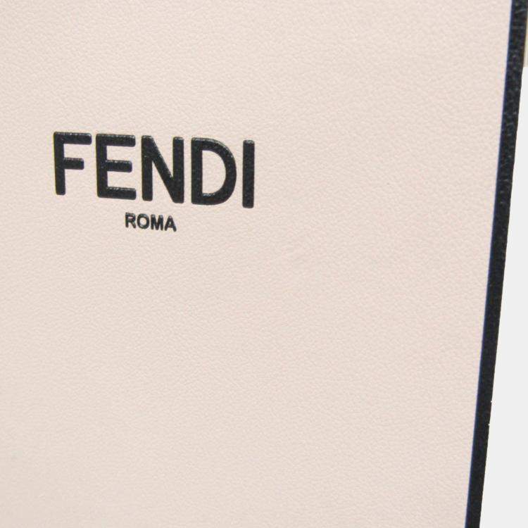 Pre Owned Fendi Pink Leather Box Shoulder Bag