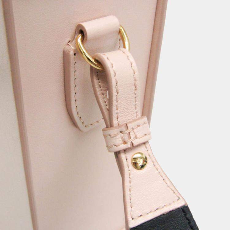 Pre Owned Fendi Pink Leather Box Shoulder Bag