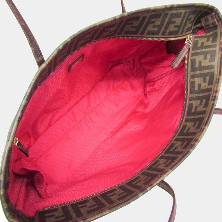 Pre Owned Fendi Brown PVC Zucca Tote Bag